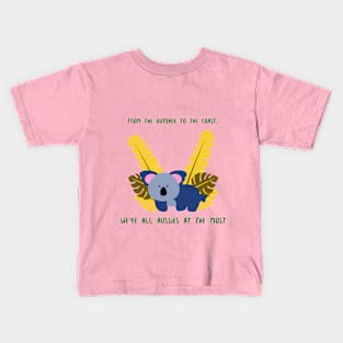 From the Outback to the coast, we're all Aussies the most Kids T-Shirt
